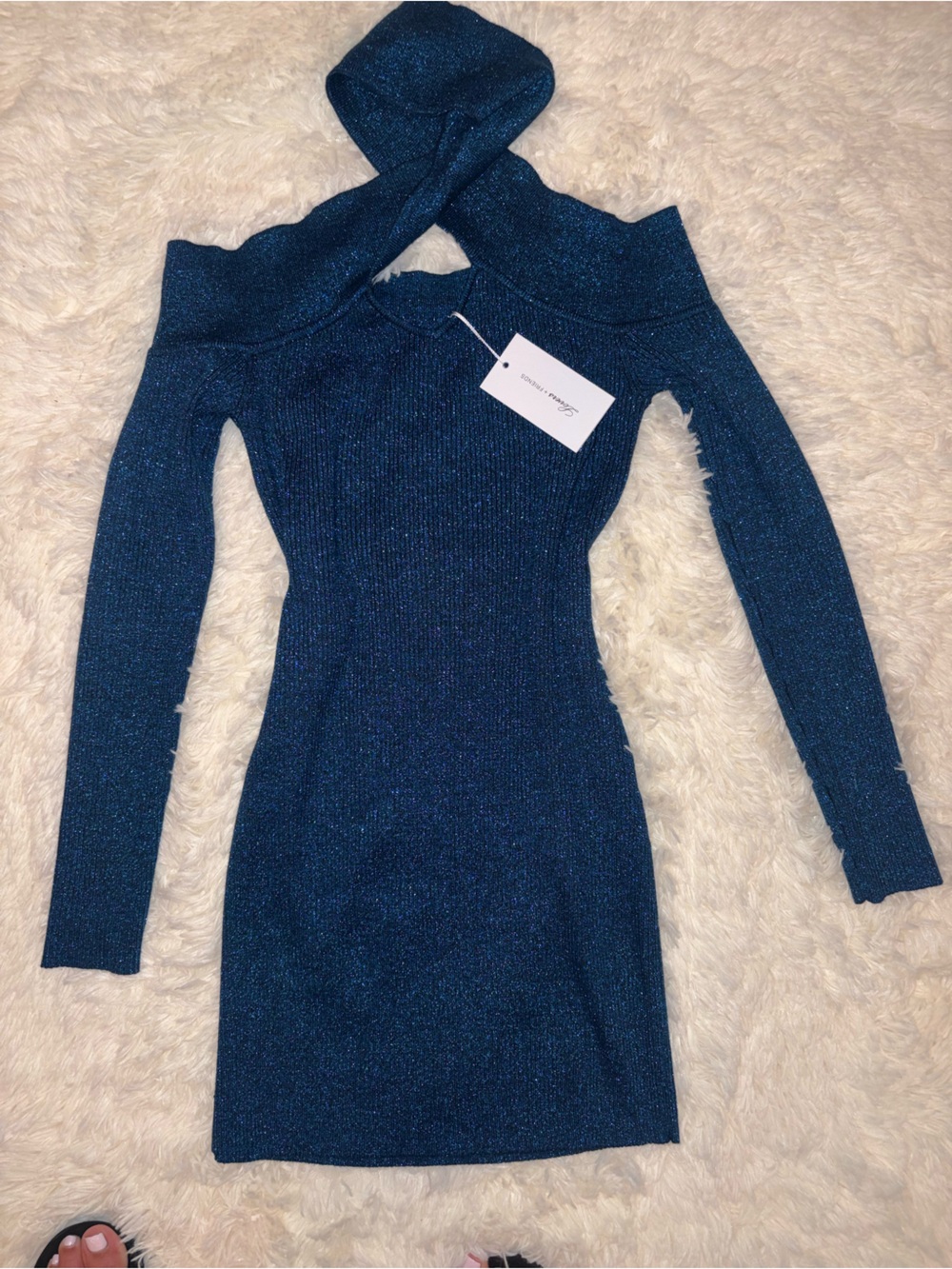 NWT lovers+friends sparkle mini dress